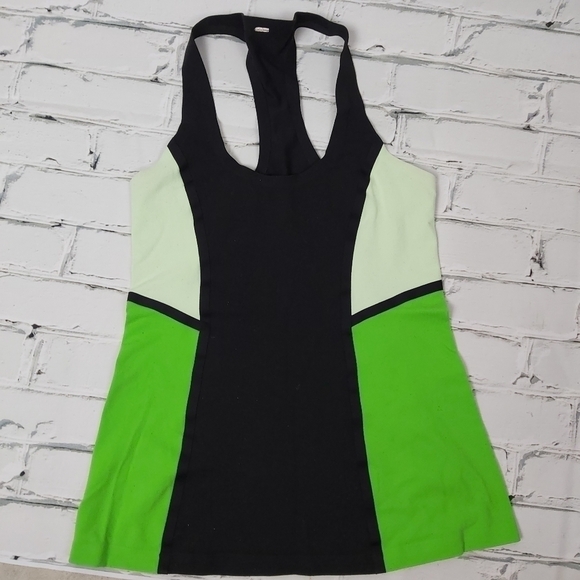 𝅺lululemon Cool‎ Racerback *Surf Bonded black green - Picture 2 of 8